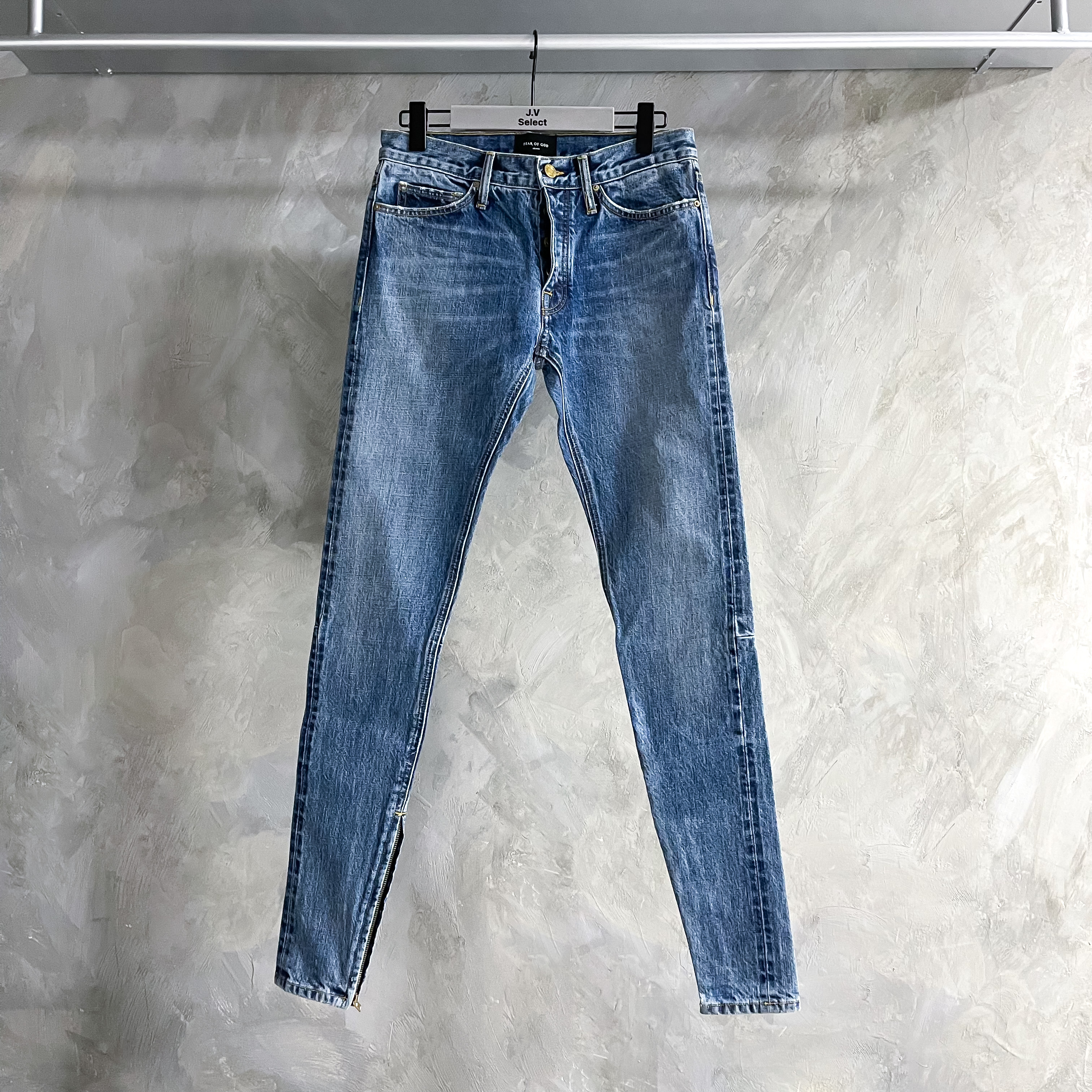 Fear of God 5th Washed Out Indigo Selvedge Denim Jeans