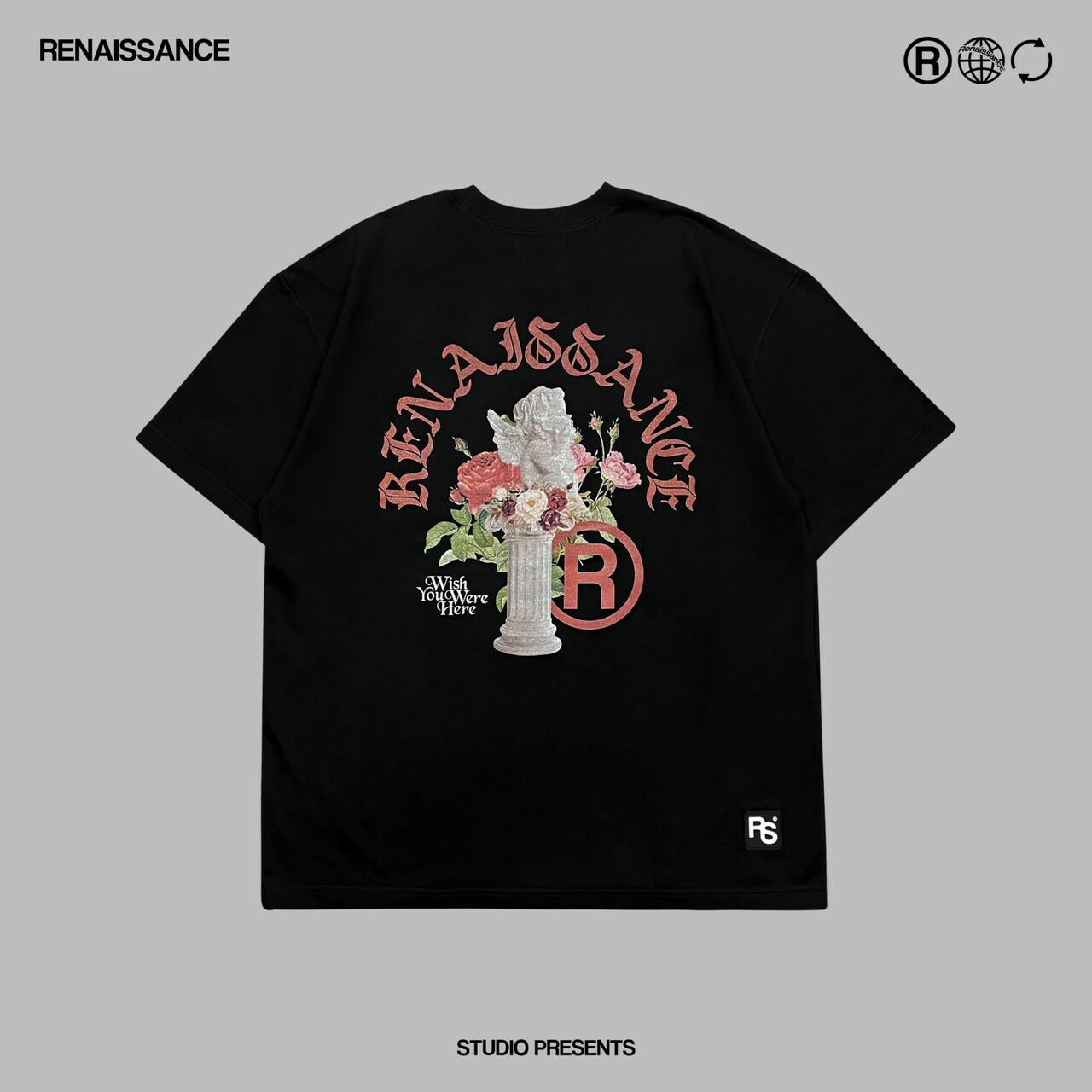 RENAISSANCE 新款 花卉 WISH YOU WERE HERE 短袖 T