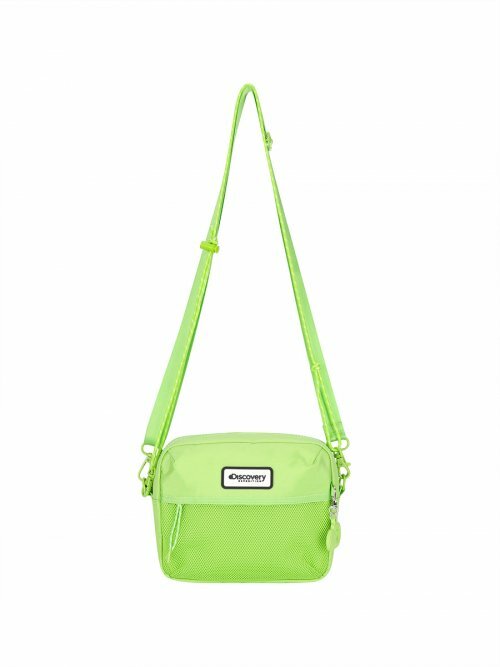 Discovery emoji 方形 斜肩 斜背包 側背包 螢光綠  DXCR0402N-GNL