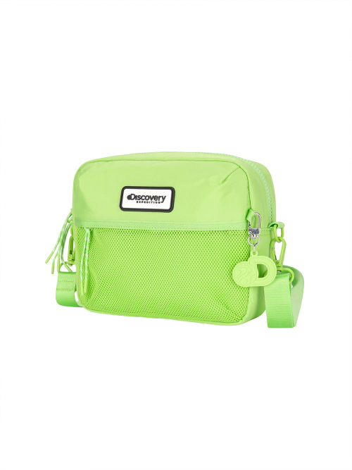 Discovery emoji 方形 斜肩 斜背包 側背包 螢光綠  DXCR0402N-GNL