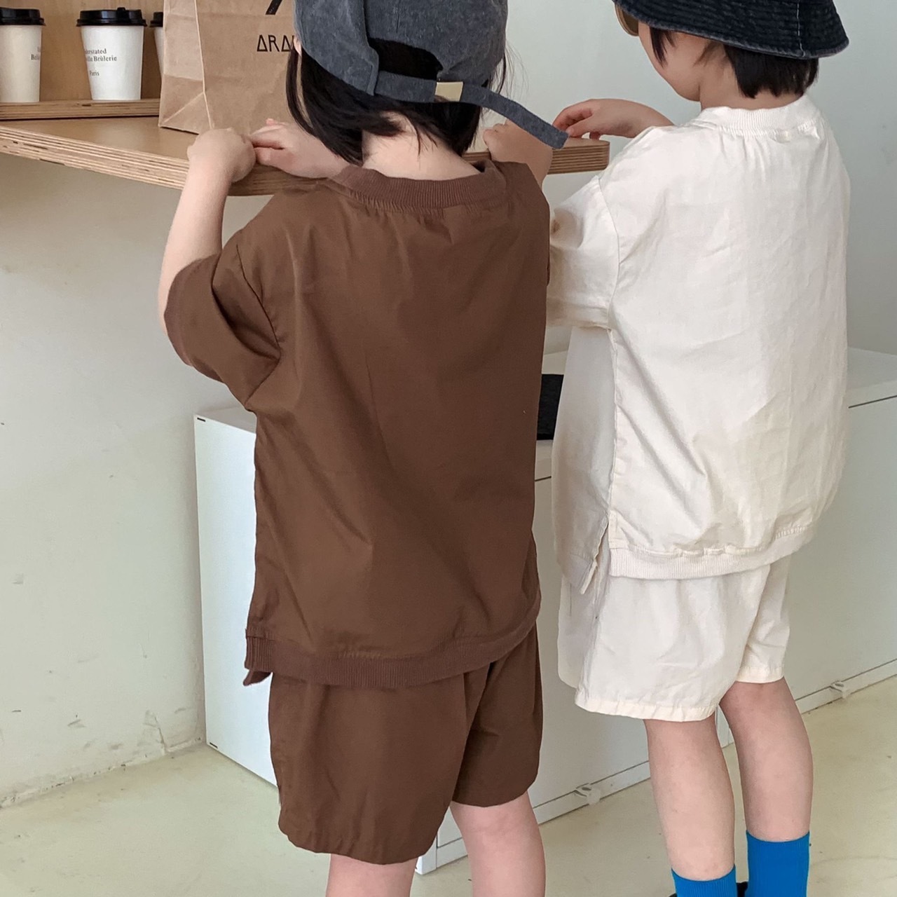 日系無印風雙口袋套裝