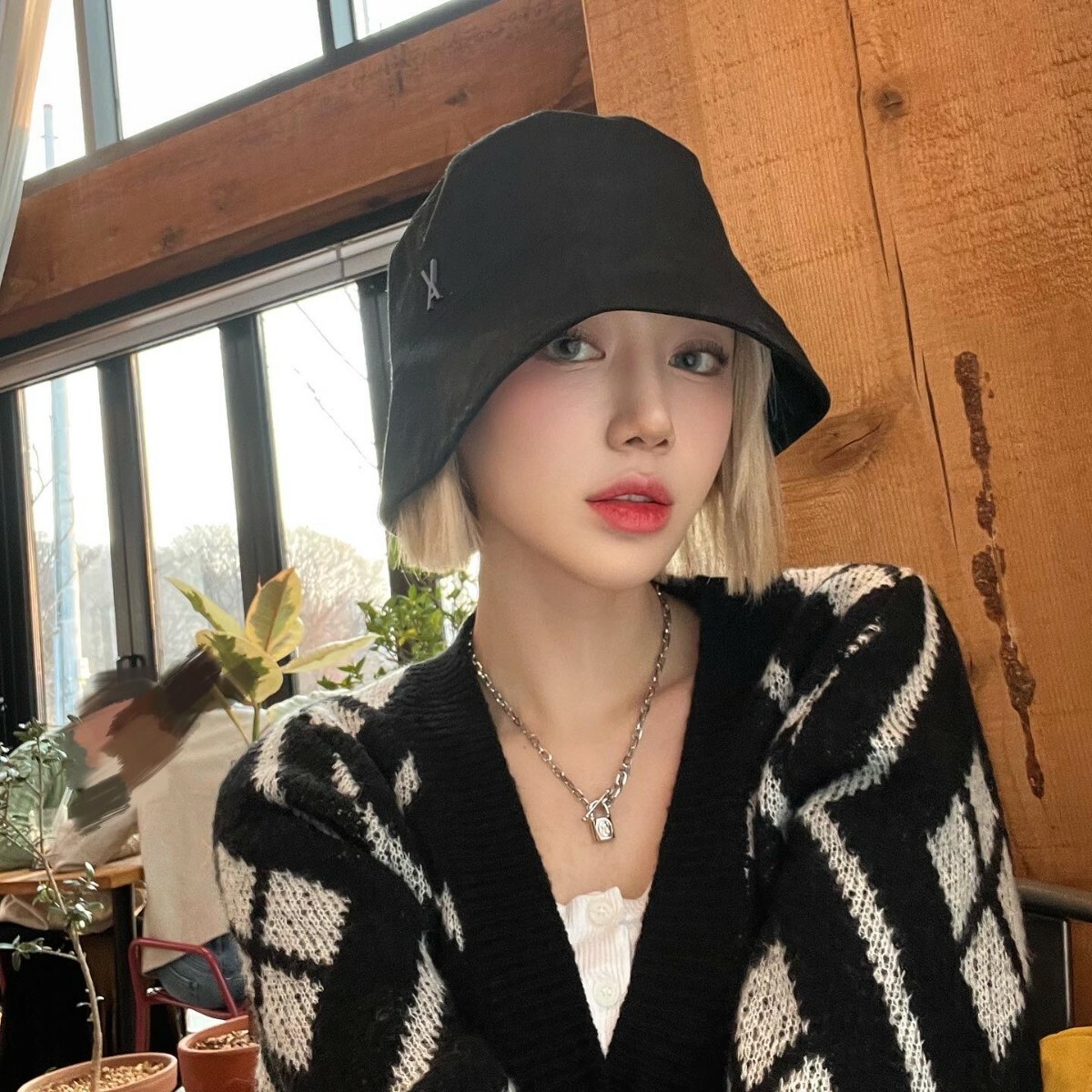 VARZAR Stud Drop Over Fit Bucket Hat