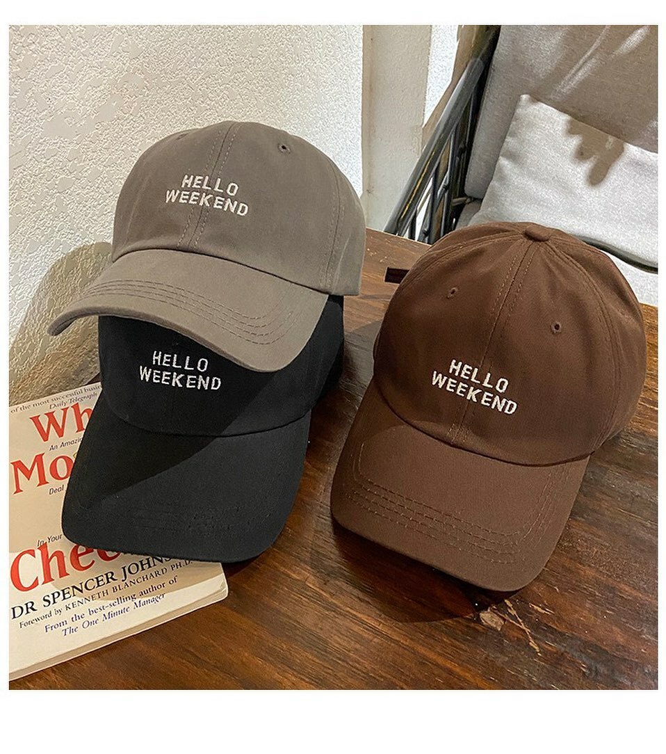大人款Hello weekend棒球帽!
