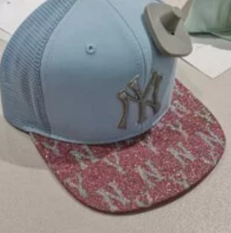 [S] MLB 72CPM3111-50S KIDS GLITTER FLAT BRIM CAP,BLUE, 8809773581028 (SMLB32)