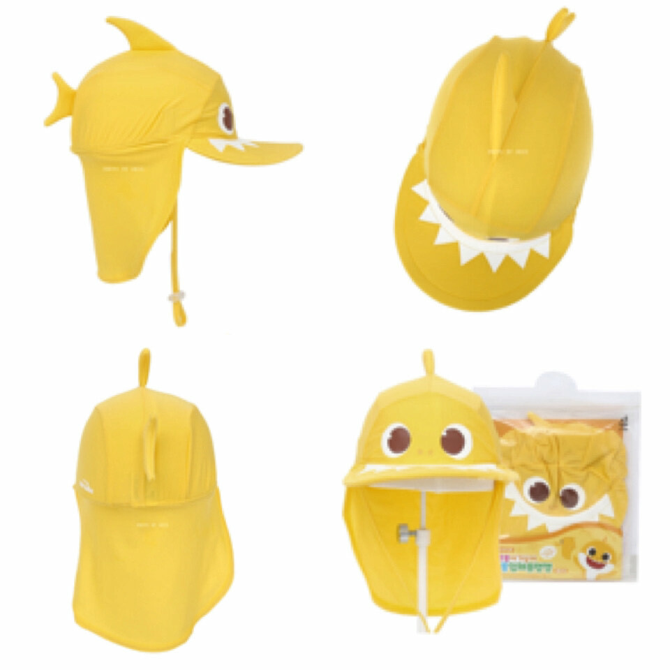 韓國Pinkfong/Babyshark 兒童防曬沙灘泳帽