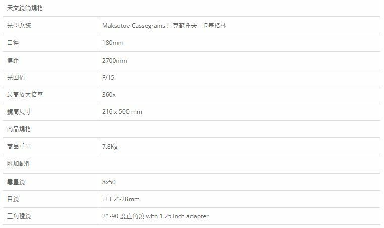 Sky-Watcher BK MAK 180