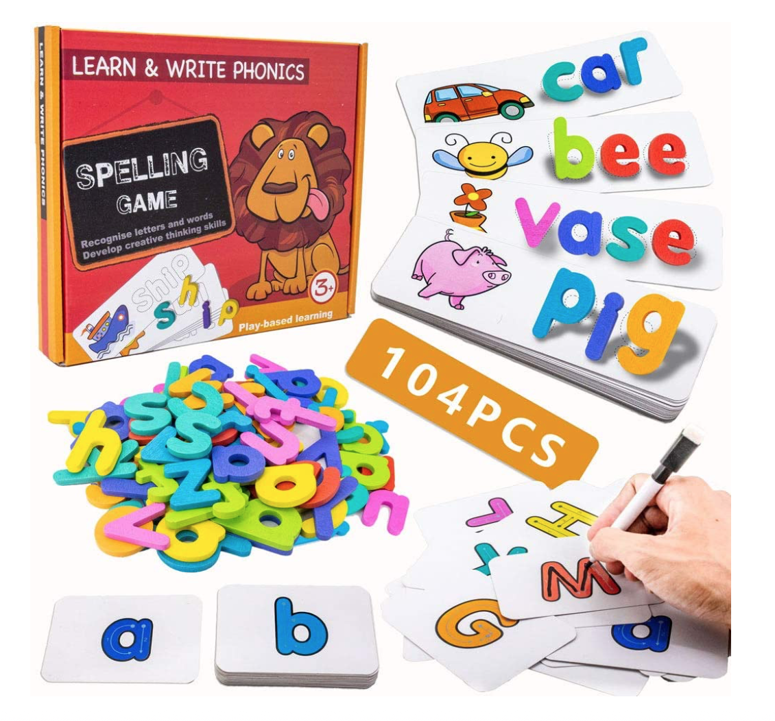 蒙特梭利學前教育兒童串字拼寫遊戲