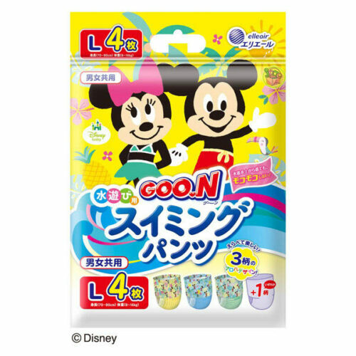 Goo.n 大王 Mickey 游泳褲 大碼 4片裝 (男女共用)