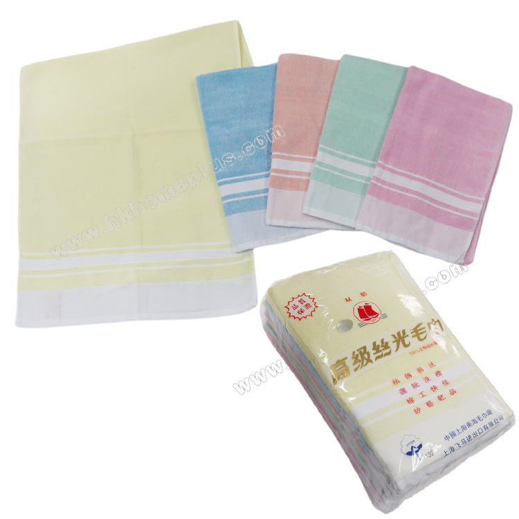 6條裝 雙船牌: 100支 純色線面巾 4361001