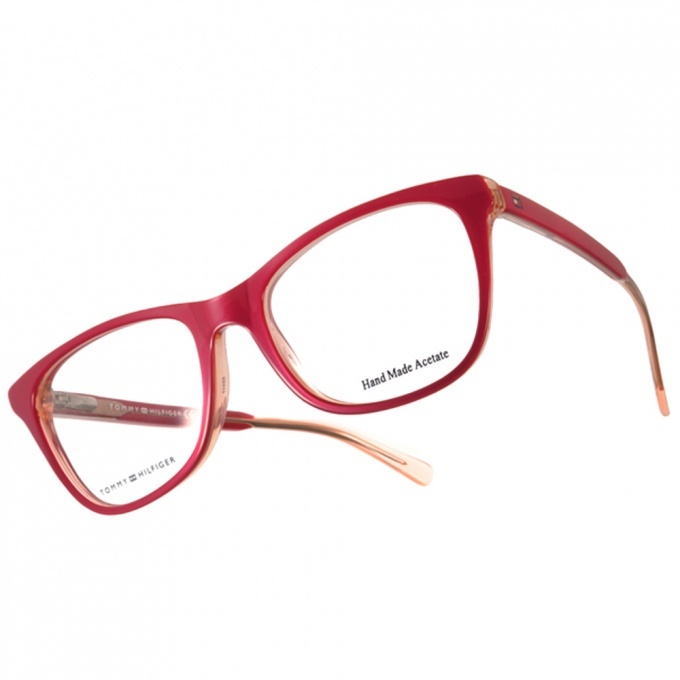 【TOMMY HILFIGER】TH1234 1IN 簡約小貓眼方框光學眼鏡