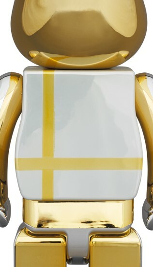 BE@RBRICK MEDICOM TOY PLUS GOLD CHROME + SILVER CHROME