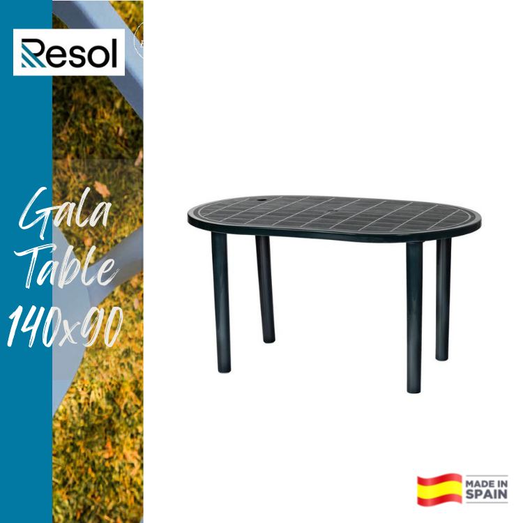 Gala 4 Seater Oval Garden Dining Table 140cm x 90cm -  Resol