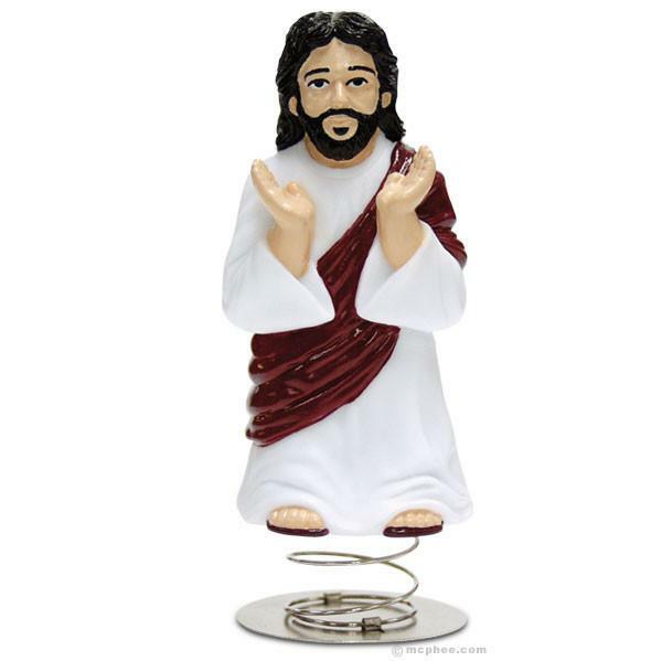 美國玩具品牌Archie McPhee 耶穌彈簧人偶 Dashboard Jesus