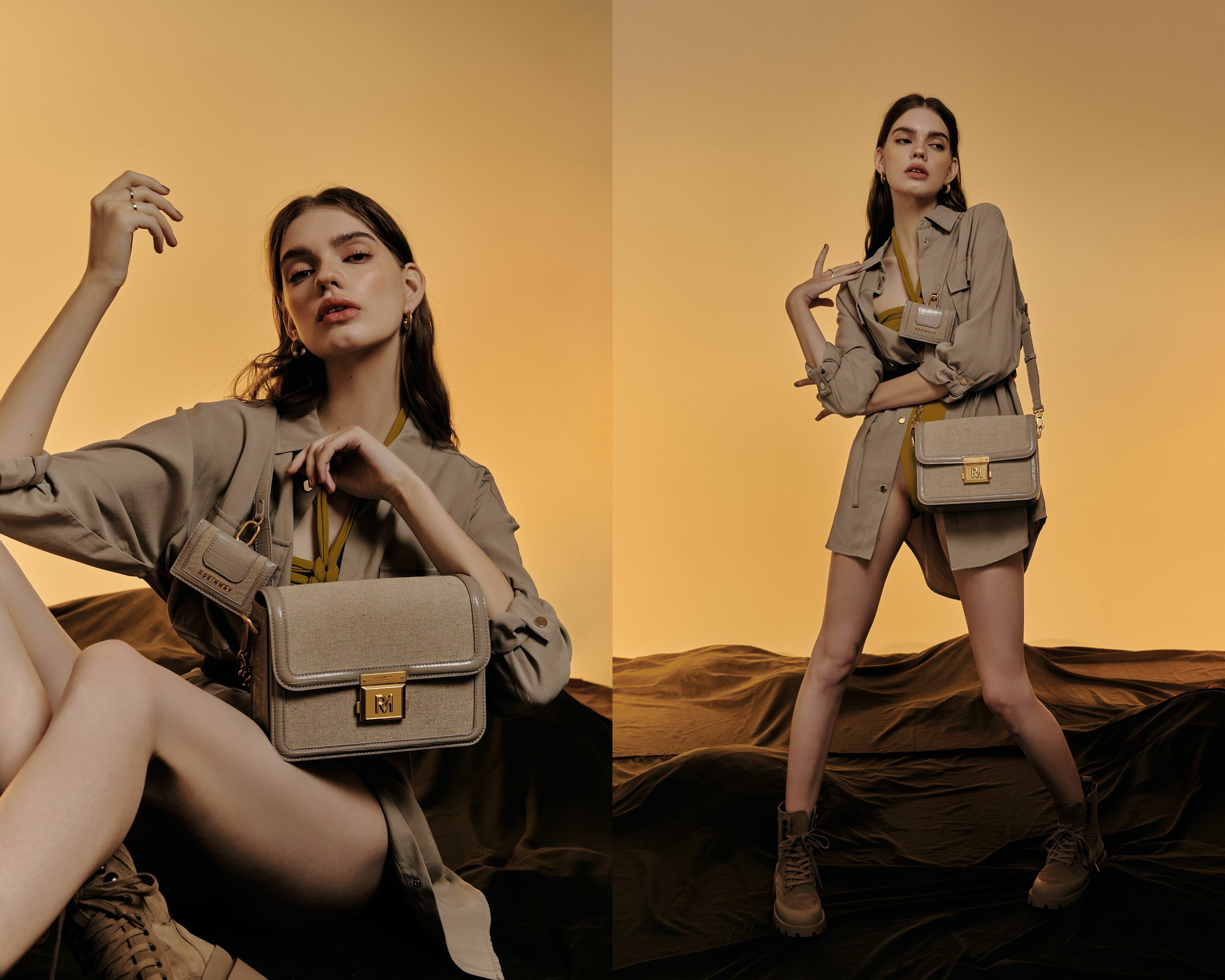 由 RM x ELLA 系列同款延伸的「 妝點沙漠斜背包 」