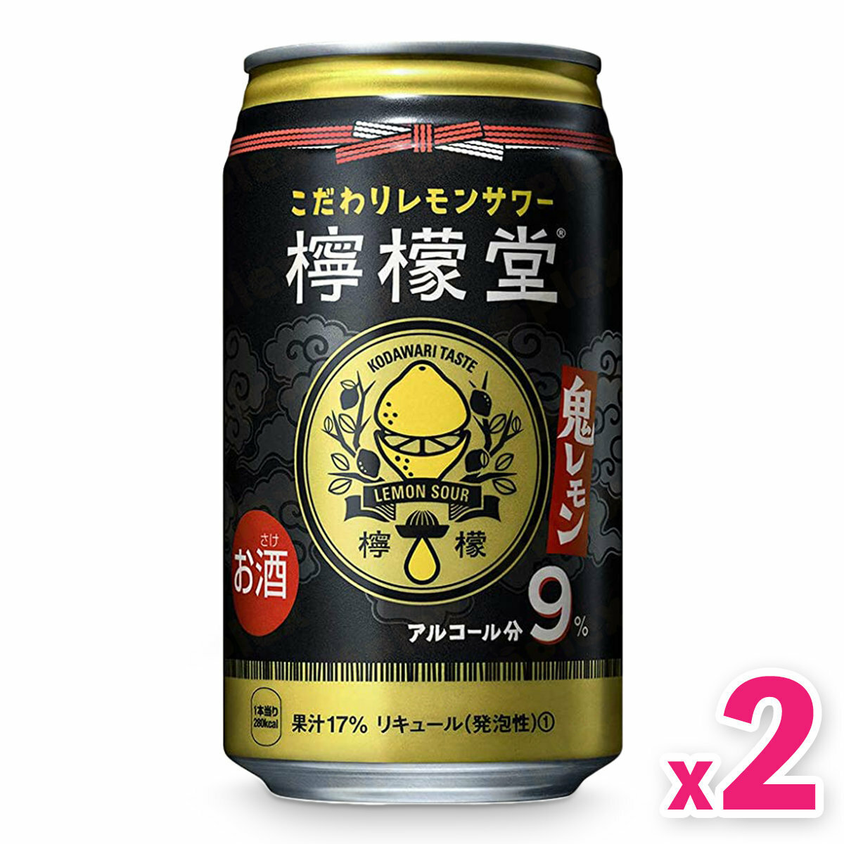 可口可樂- 「檸檬堂」鬼檸檬特濃氣泡酒(350ml) x 2罐#日本可口可樂