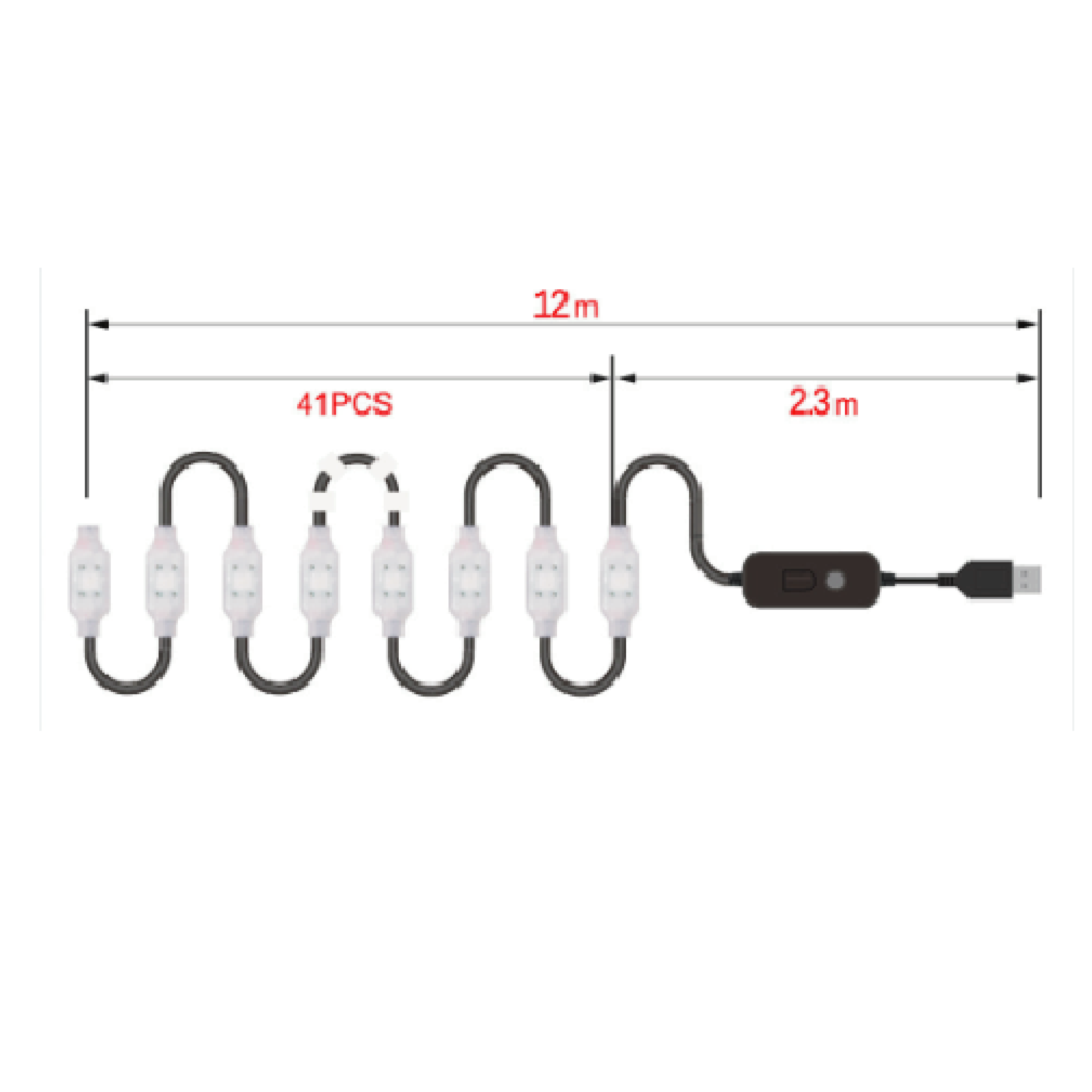 露營音樂 LED 防水幻彩燈串 露營/戶外/旅遊/燈串/節日裝飾 80CBZF10C