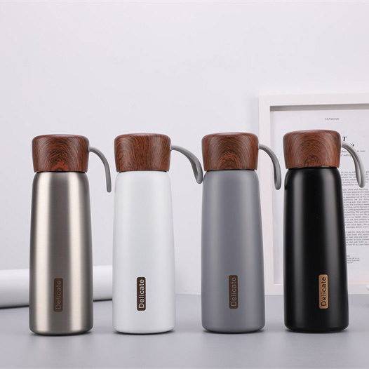 不銹鋼風木紋保溫杯400ml