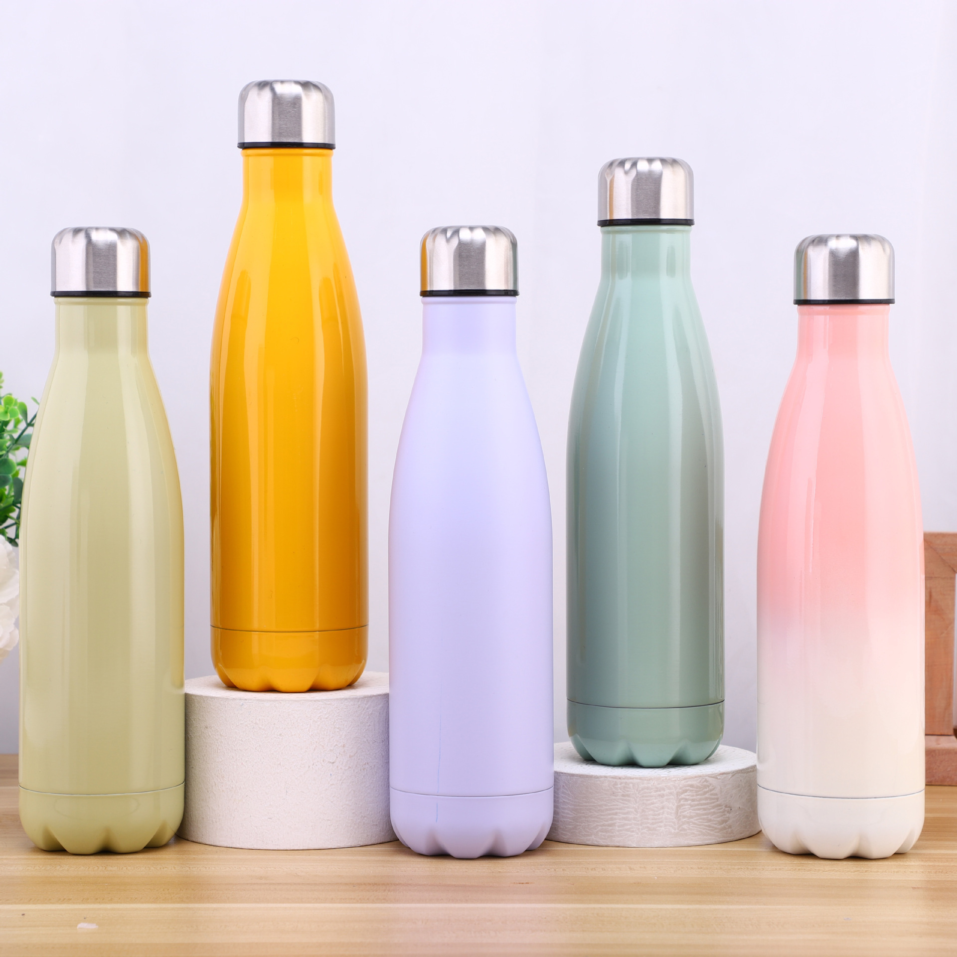 不銹鋼膠漆可樂瓶運動保溫杯500ml