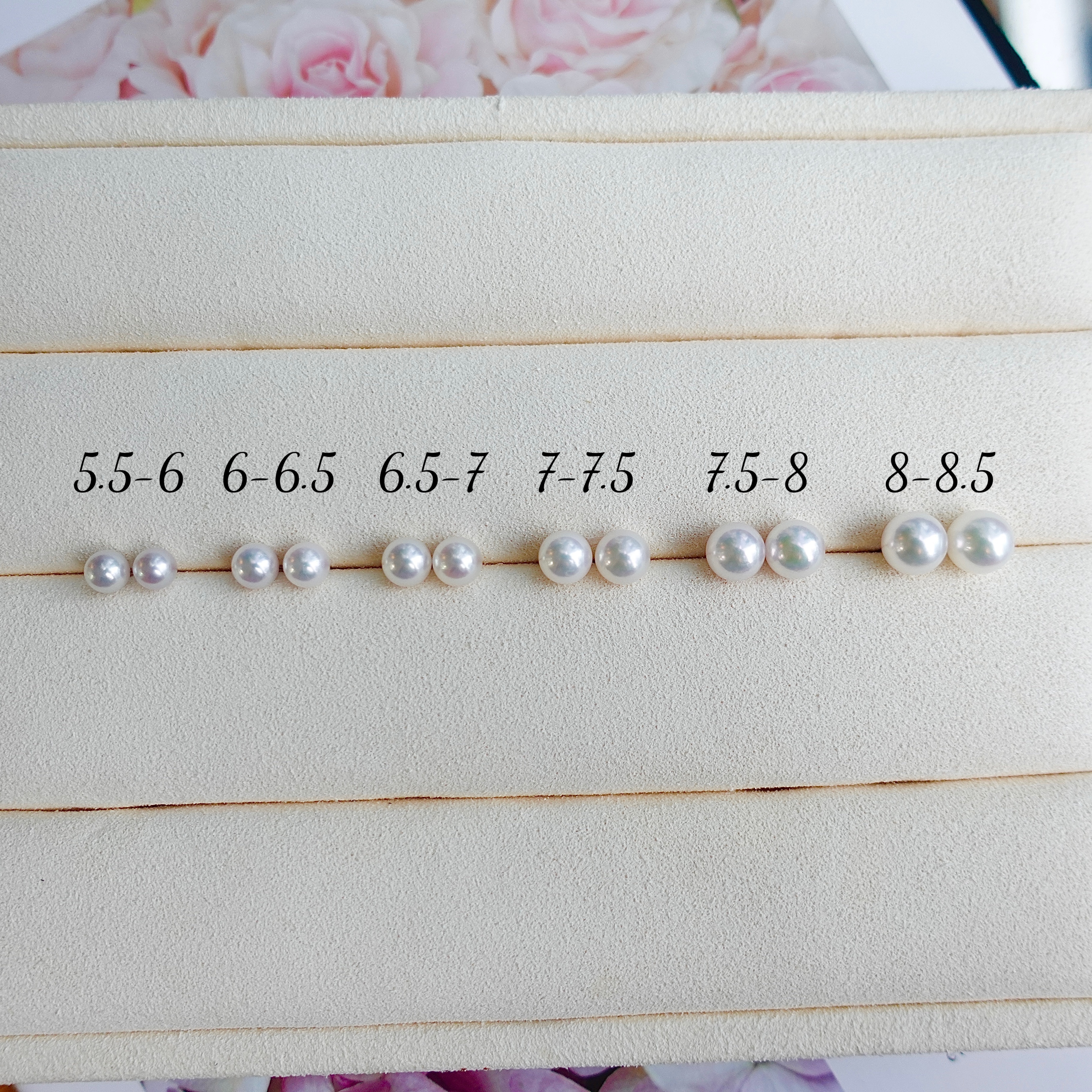 18K金日本Akoya珍珠耳釘 - 花珠級