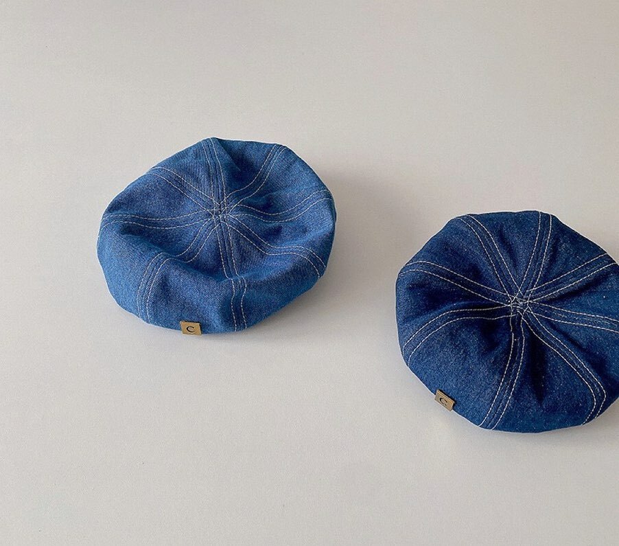 復古牛仔藍貝雷帽