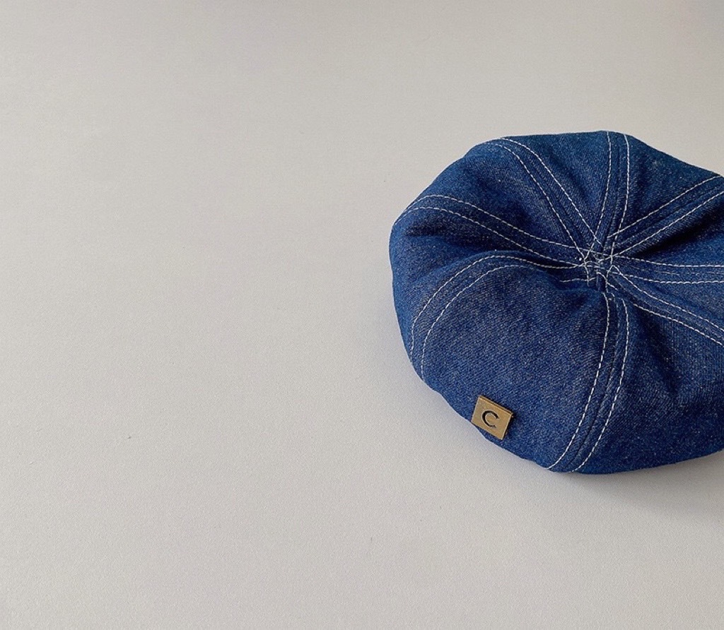 復古牛仔藍貝雷帽