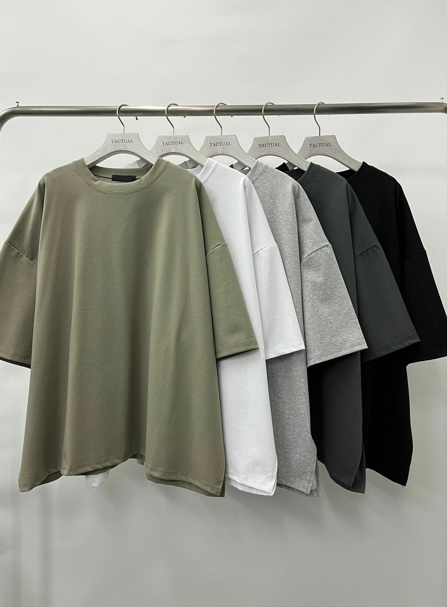 淨色闊身短袖Tee T3874