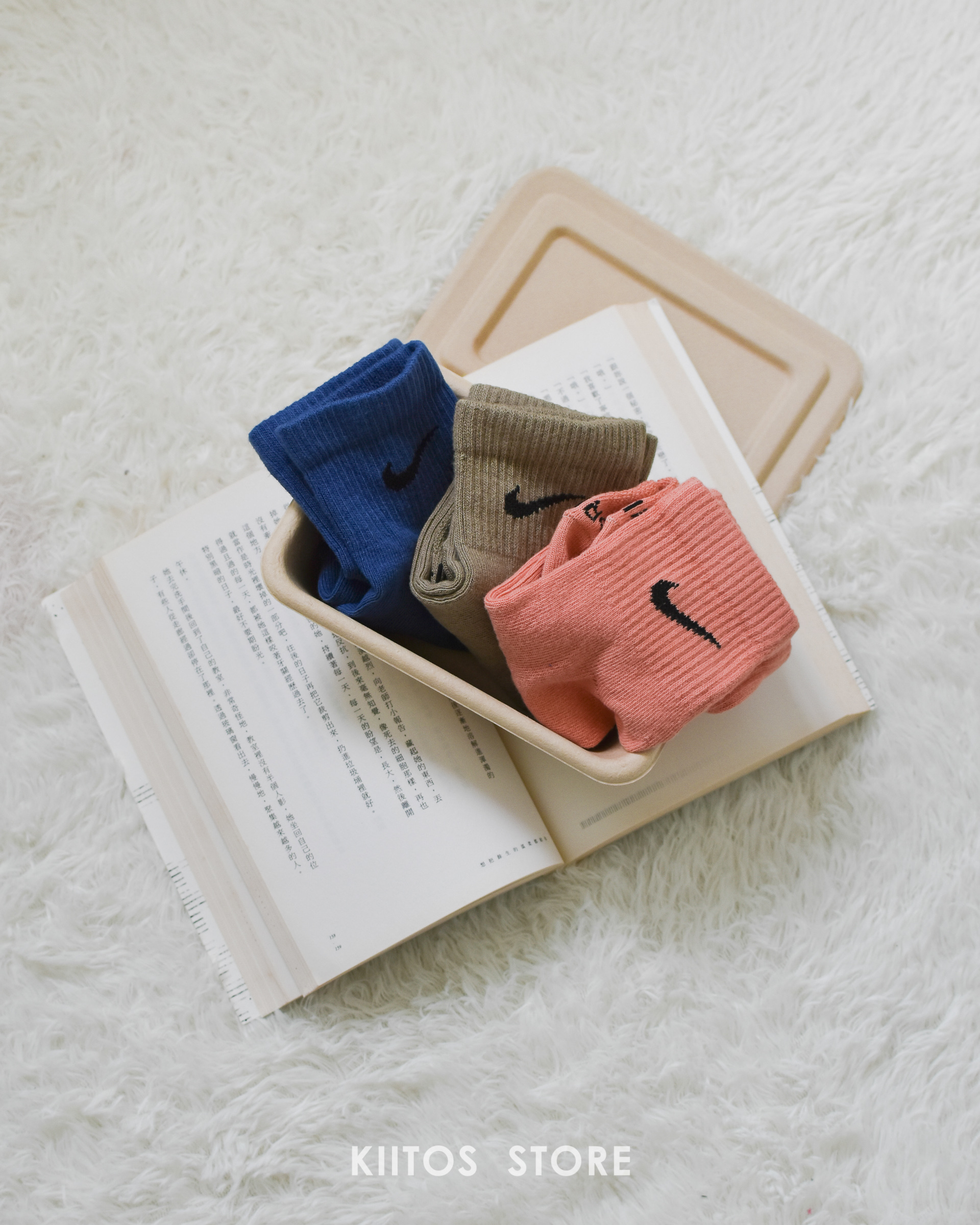 NIKE EVERYDAY PLUS DRY-FIT 短襪 藍莓拿鐵