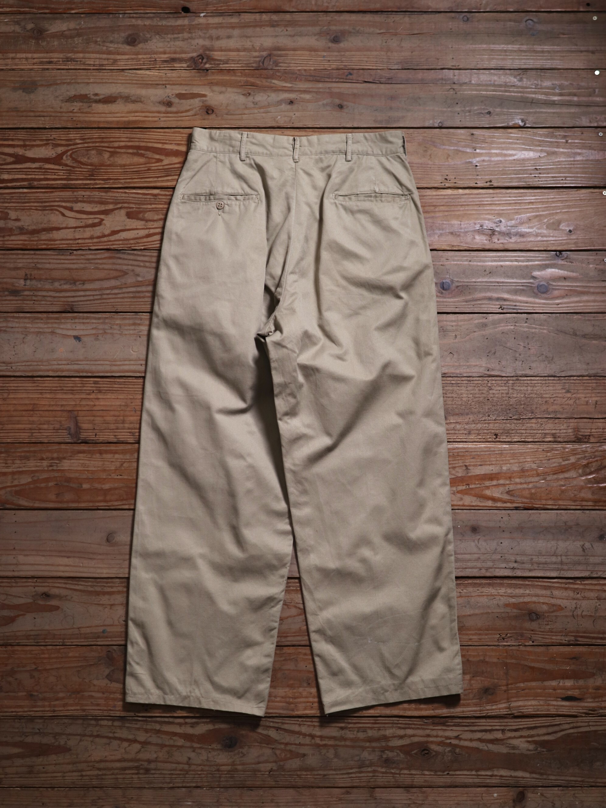 1960's US ARMY Chino Pants / 1960年代美軍公發卡其寬褲
