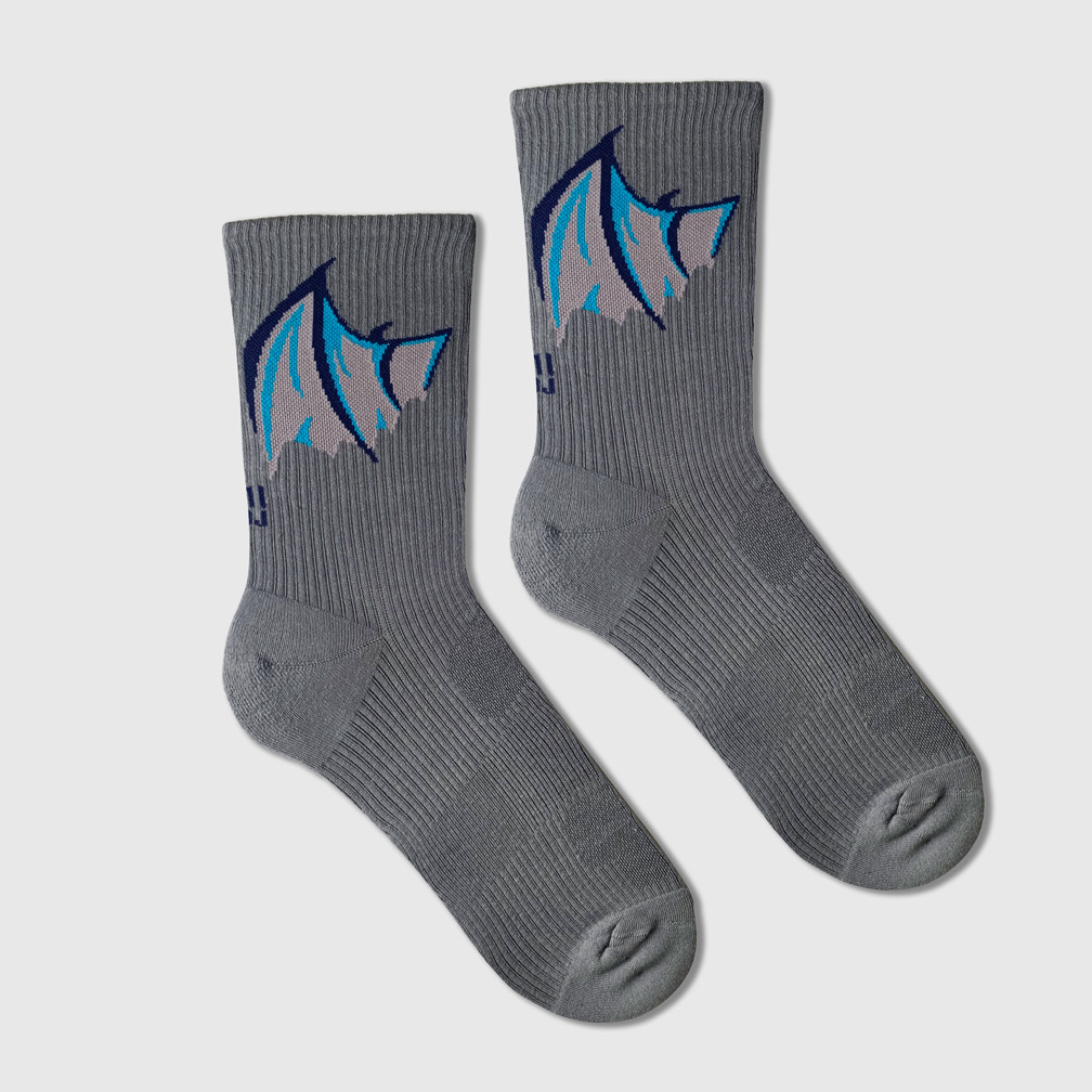 灰色惡魔｜翅膀襪，壓力1/2襪