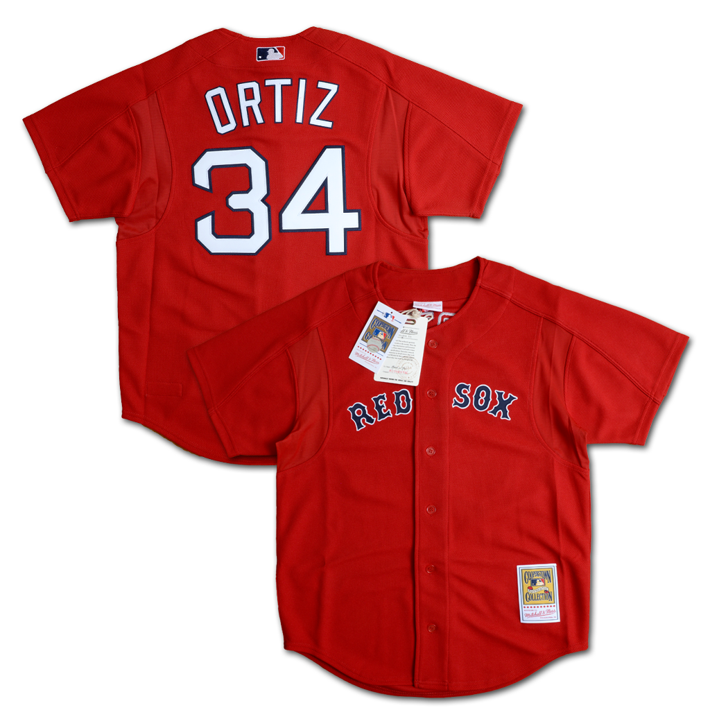 Mitchell & Ness 波士頓紅襪隊 David Ortiz 2004 打擊練習衫 球衣