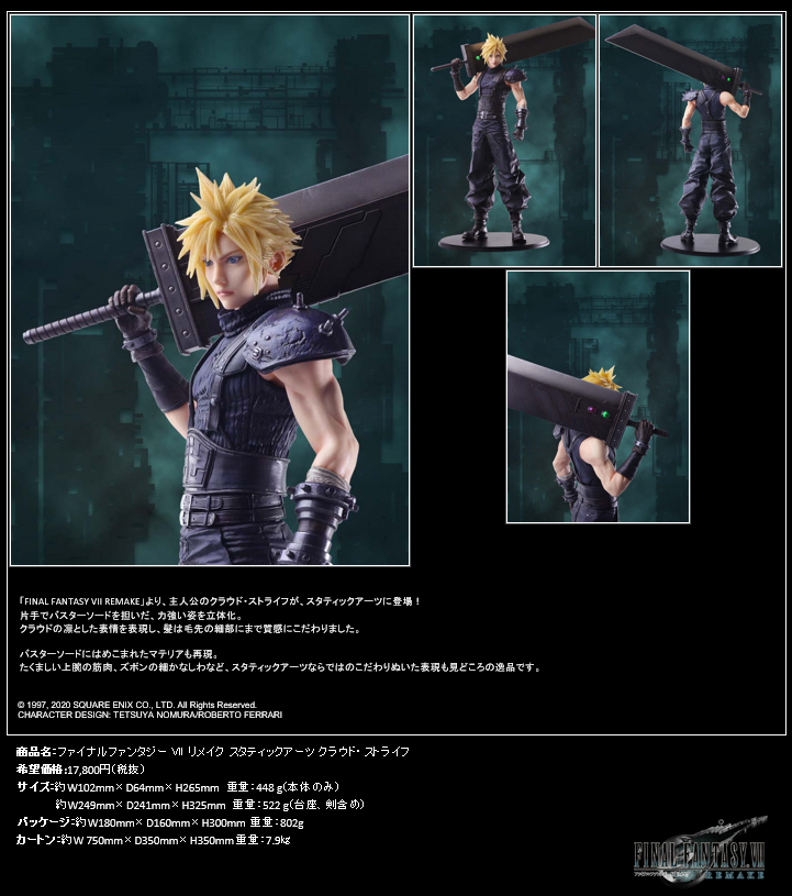 「ACG.GO」「預購」日版 Square Enix Cloud Final Fantasy VII Remake 可動figure