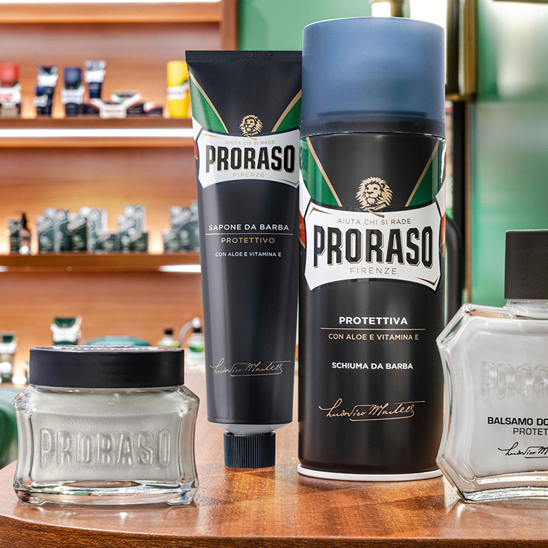 義大利 Proraso - 刮鬍膏（保濕麝香 / 藍標）
