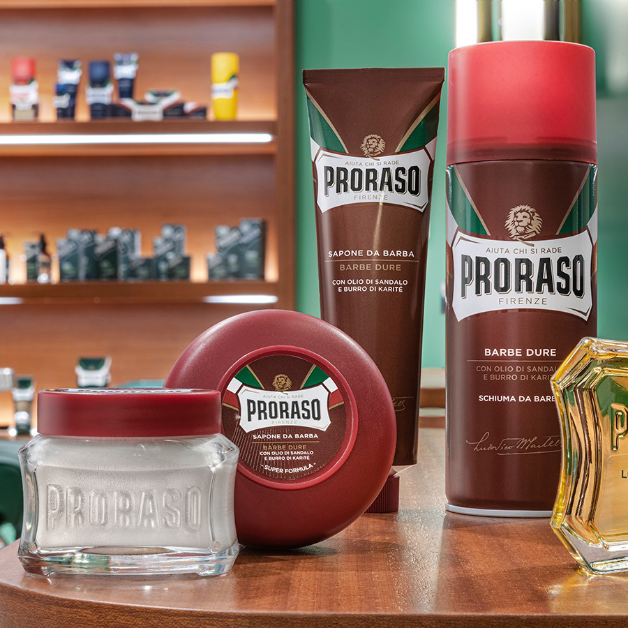 義大利 Proraso - 刮鬍皂（滋潤檀香 / 紅標）