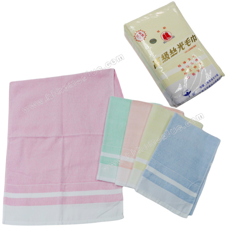 6條裝 雙船牌: 30支 純色線面巾 4363002