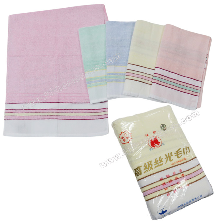 6條裝 雙船牌: 60支 純色線面巾 4366000