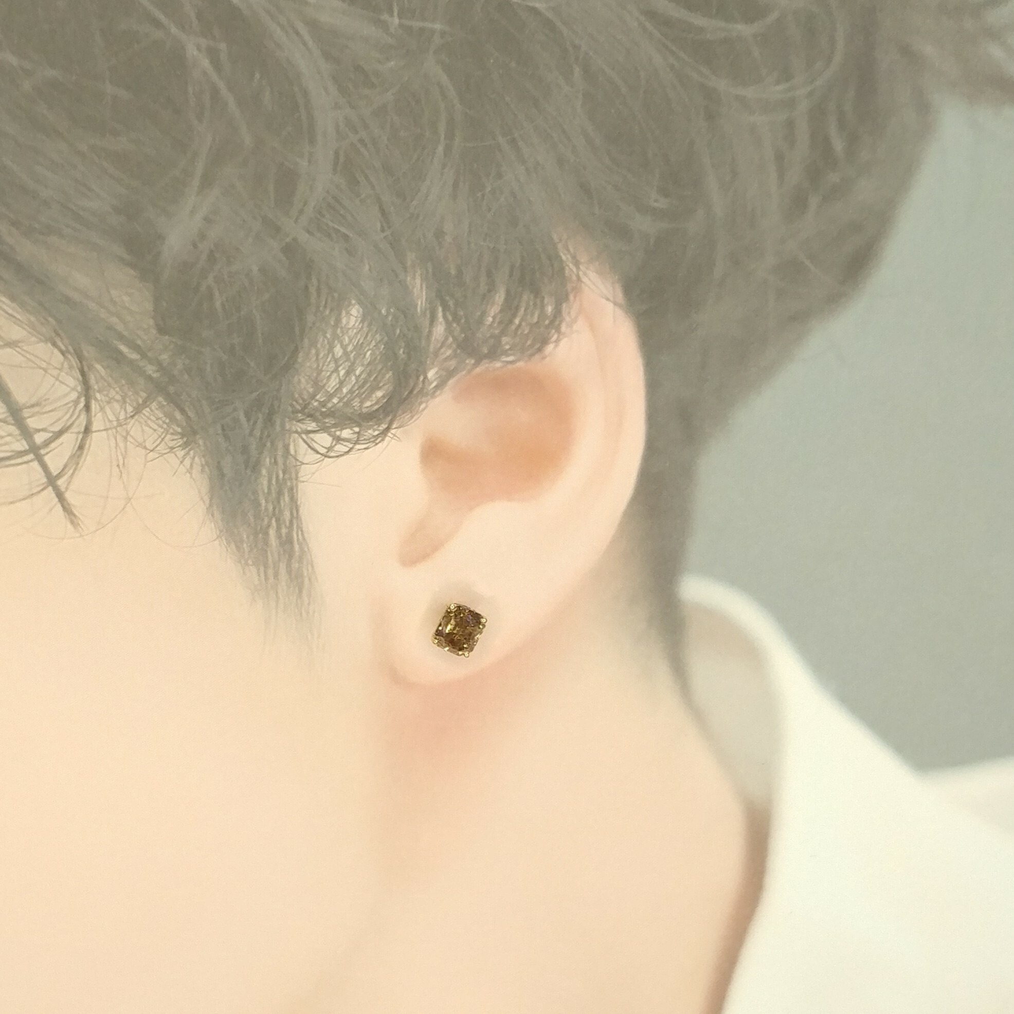 18K Rose Gold 1.45ct Fancy Brown Diamond Single Earring