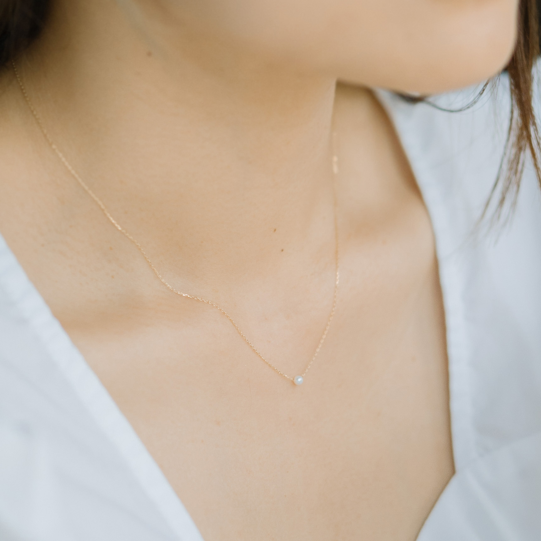 14K簡約3mm珍珠項鍊