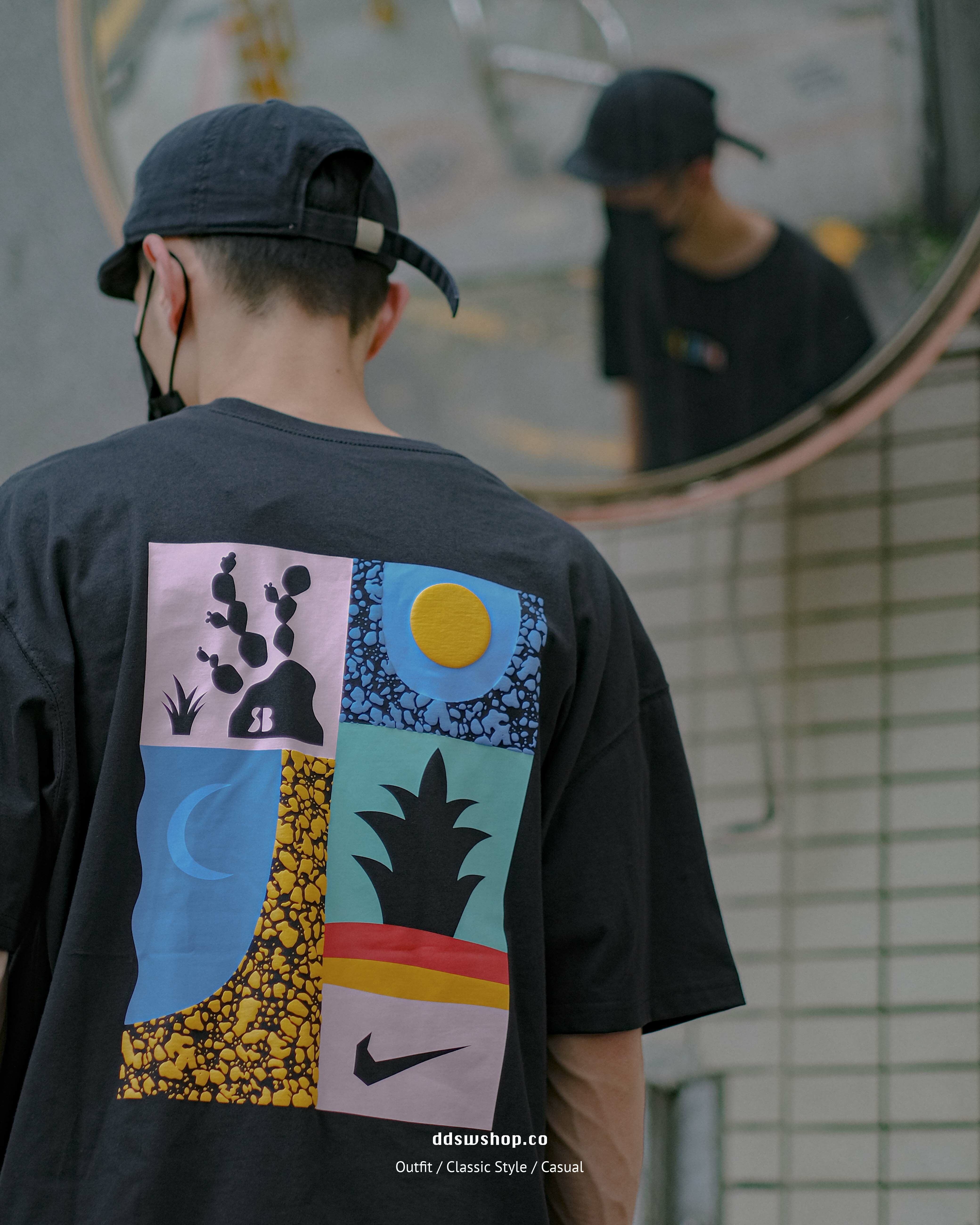 Nike SB 短袖 滑板系列 背圖 沙漠仙人掌 印花 白色 DQ1859-100 黑色 DQ1859-010