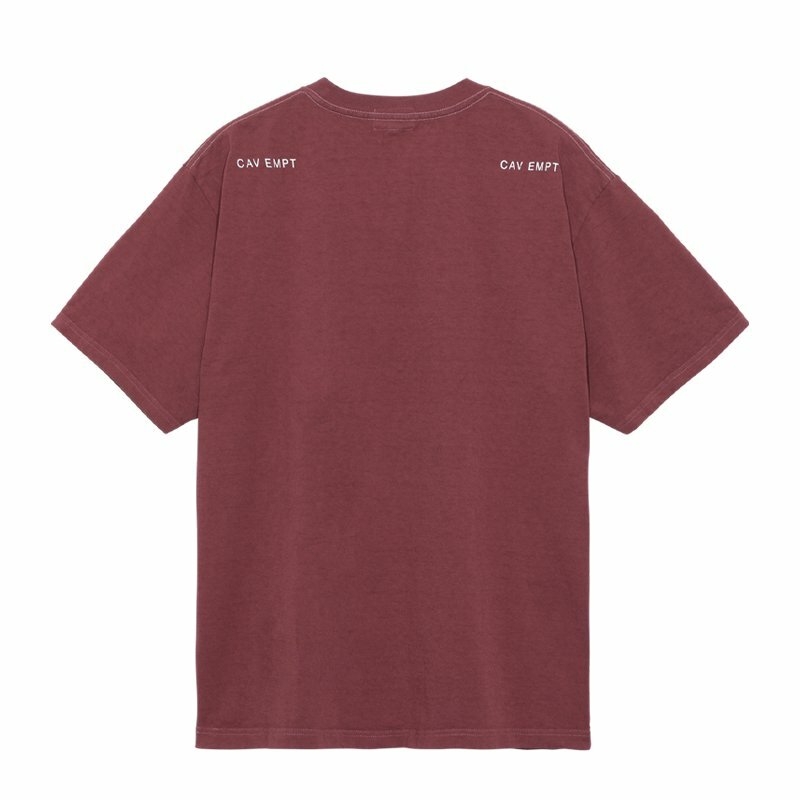 CAV EMPT OVERDYE SPEND WASTE T 酒紅後染圖片 短袖  男女款 CE-01 [台灣現貨]