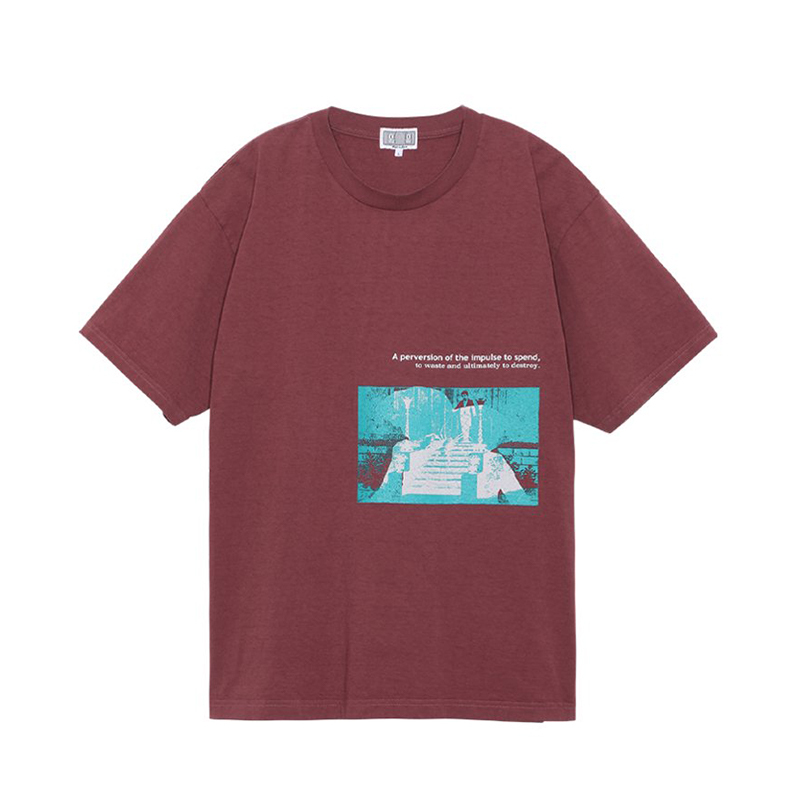 CAV EMPT OVERDYE SPEND WASTE T 酒紅後染圖片 短袖  男女款 CE-01 [台灣現貨]