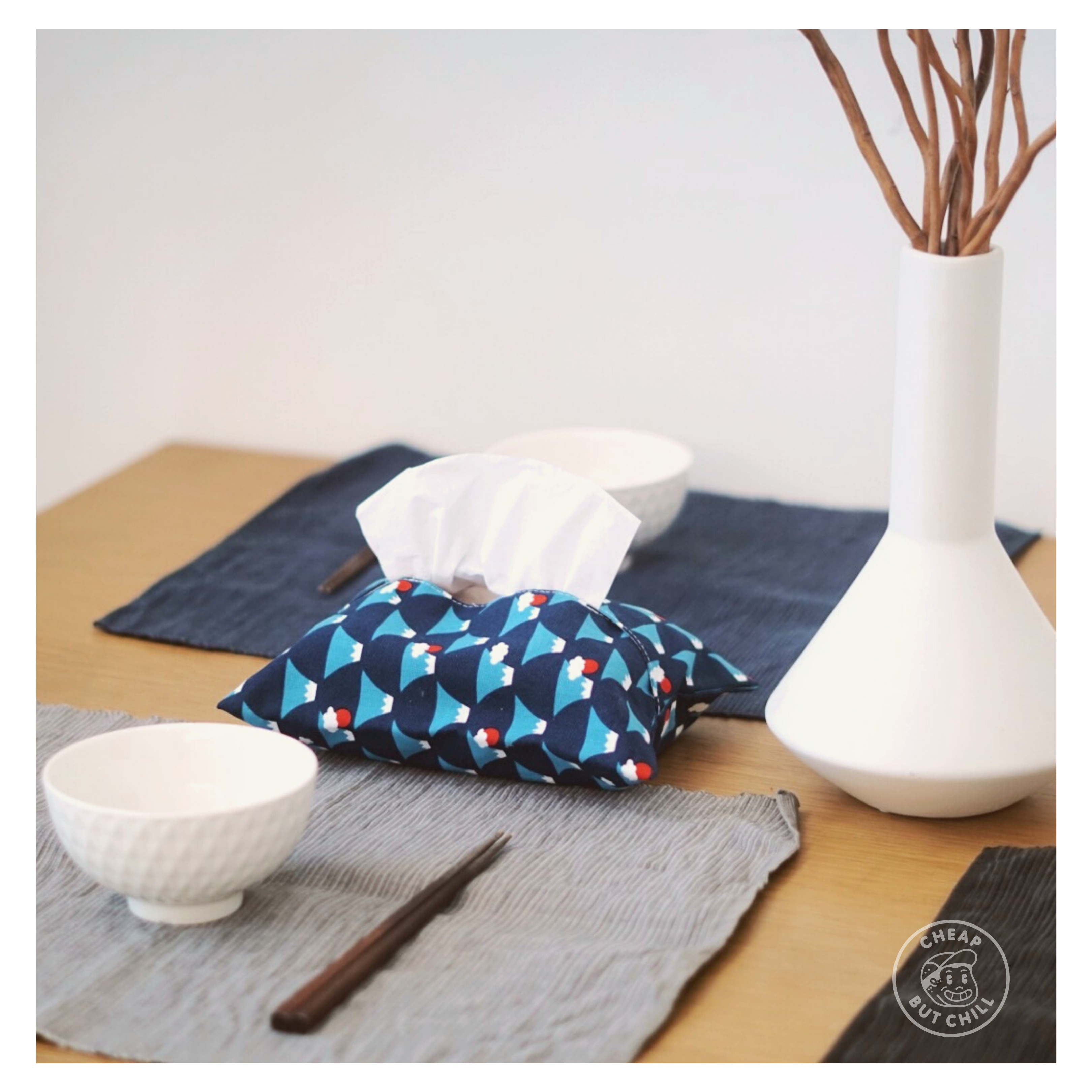 New 🗻 富士山手工布藝紙巾套