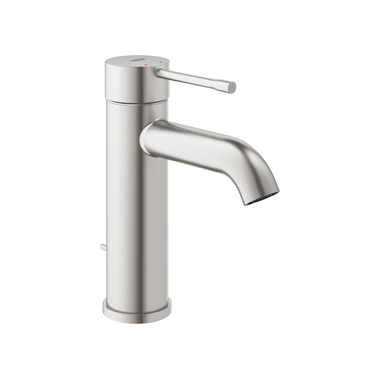 Grohe New Essence 面盆龍頭 S-size/H17.4cm-霧黑/超鋼色| 葡萄牙原裝進口 | 星閃電鍍技術 | 環保省水