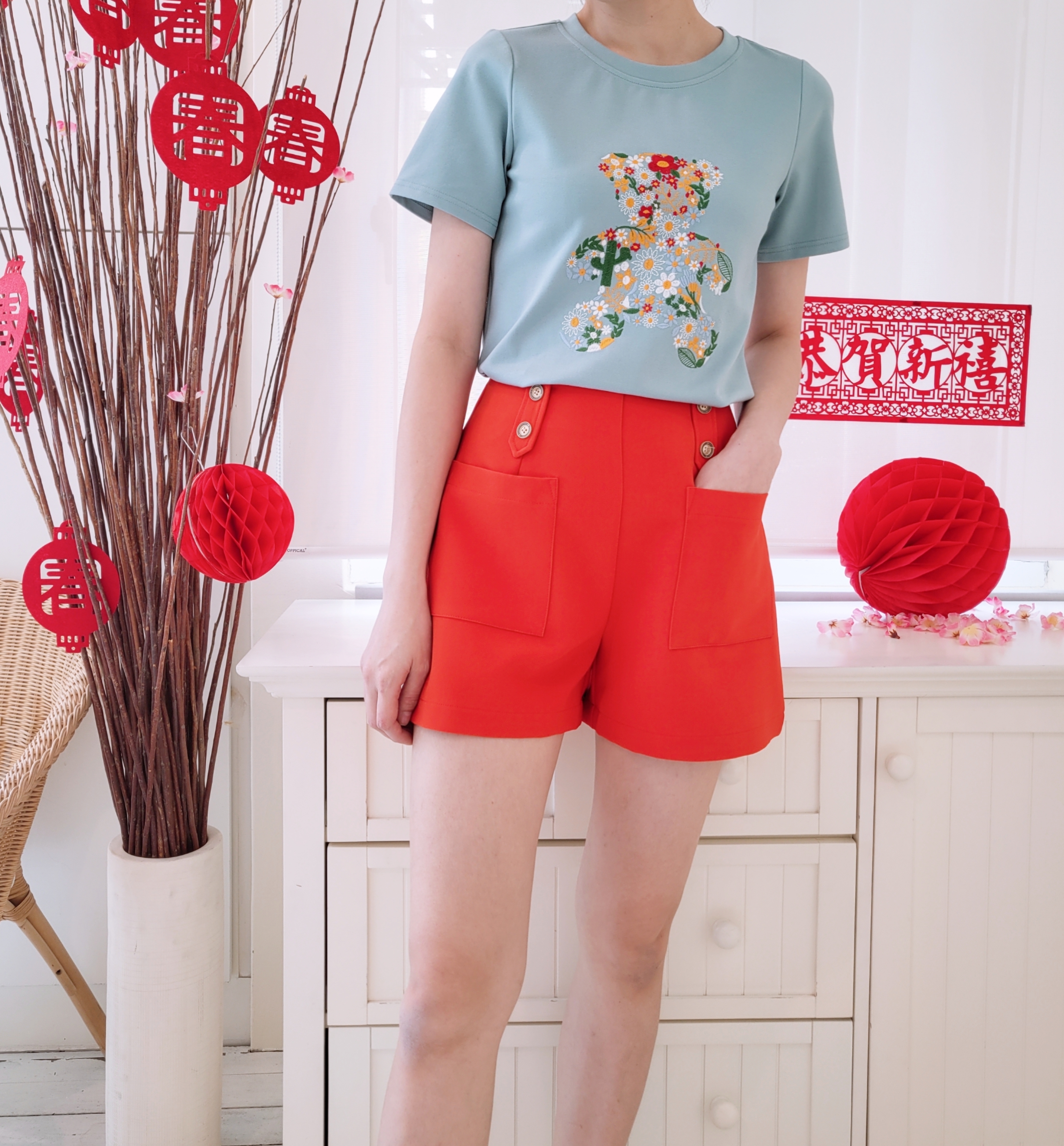 HIGH WAISTED ALINE SHORTS