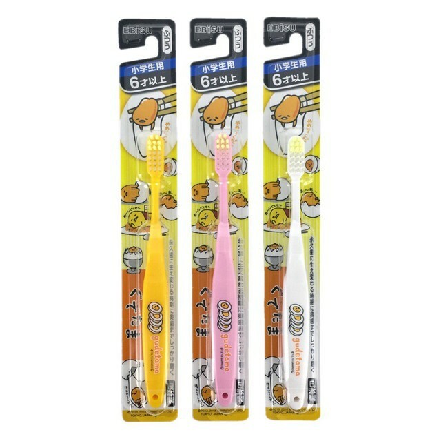 EBISU 惠比壽 蛋黃哥 兒童牙刷 1支(6歲以上) 顏色隨機發