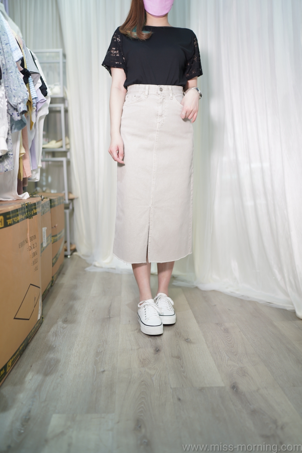 Lace手袖棉質上衣(12659)