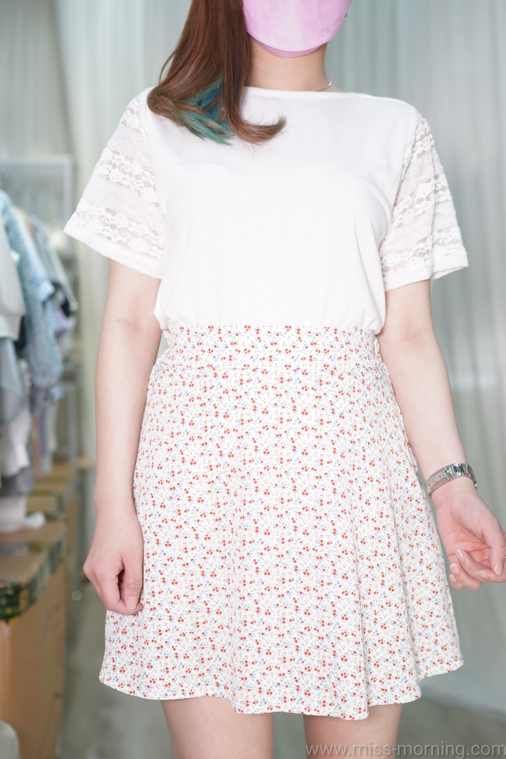 Lace手袖棉質上衣(12659)