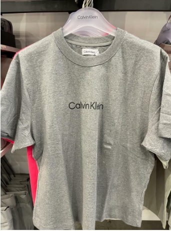 [S] CALVIN KLEIN LOGO TEE, GREY, , SP40573453-40WP113030 (SCK49)