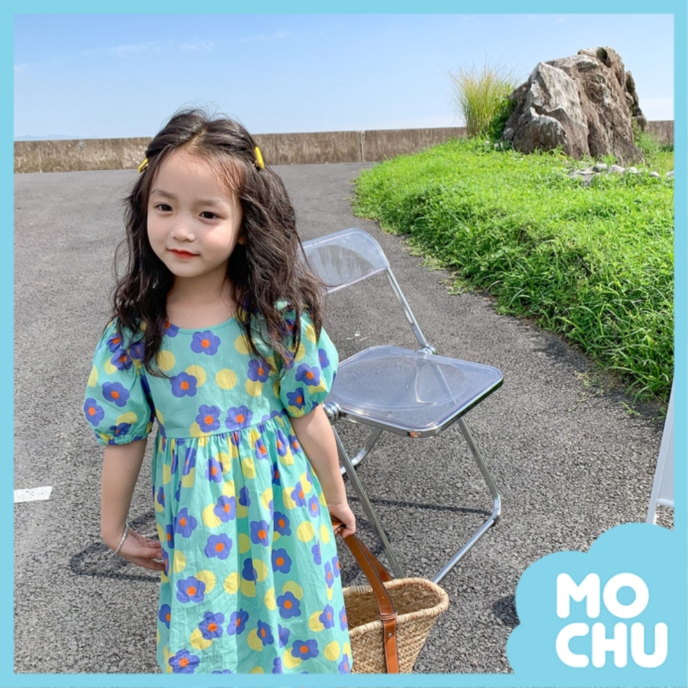 夏日小花露背連衣裙(兩色)