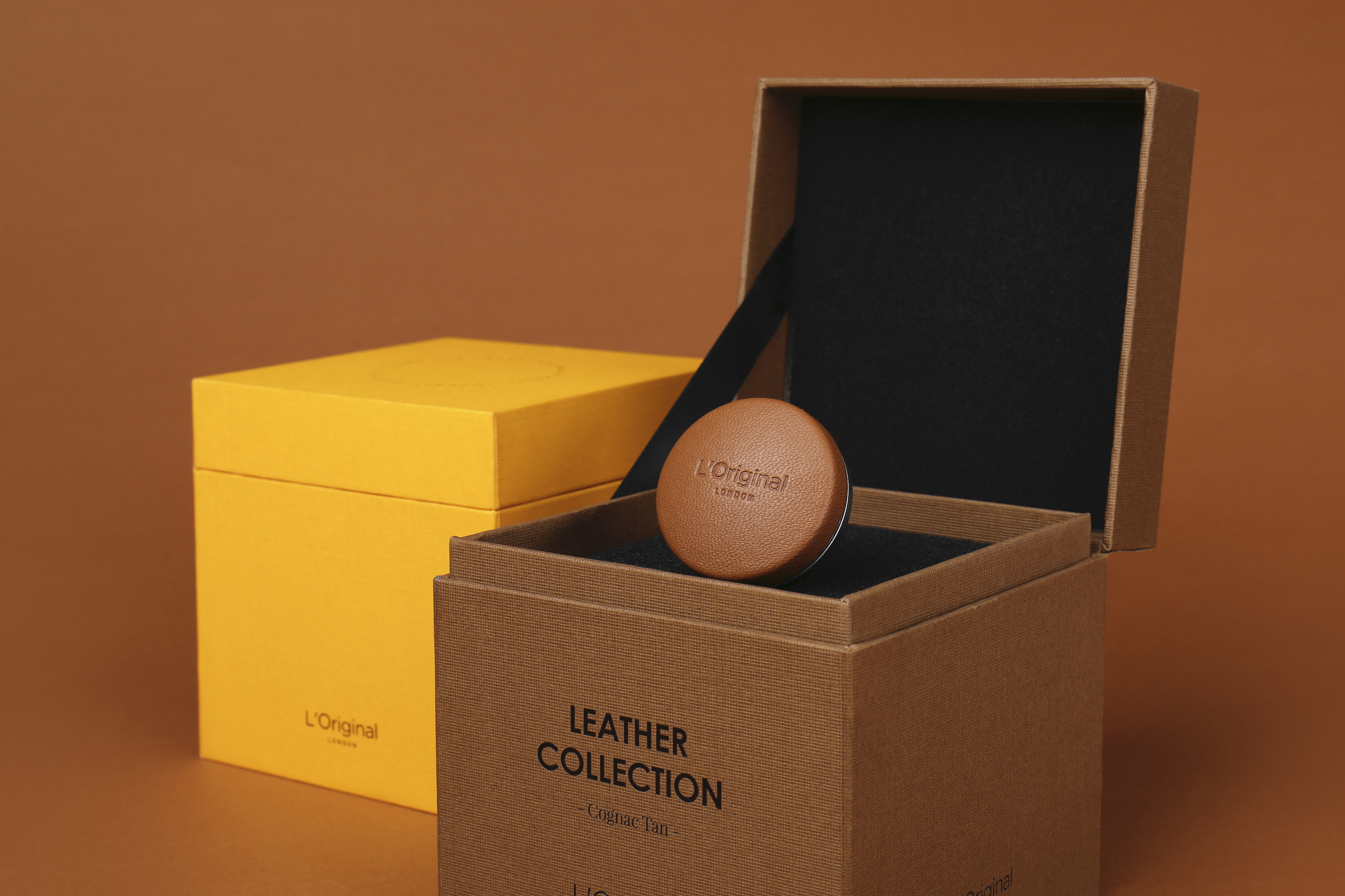 L'Original London皇家小羊皮車用香氛禮盒-干邑棕