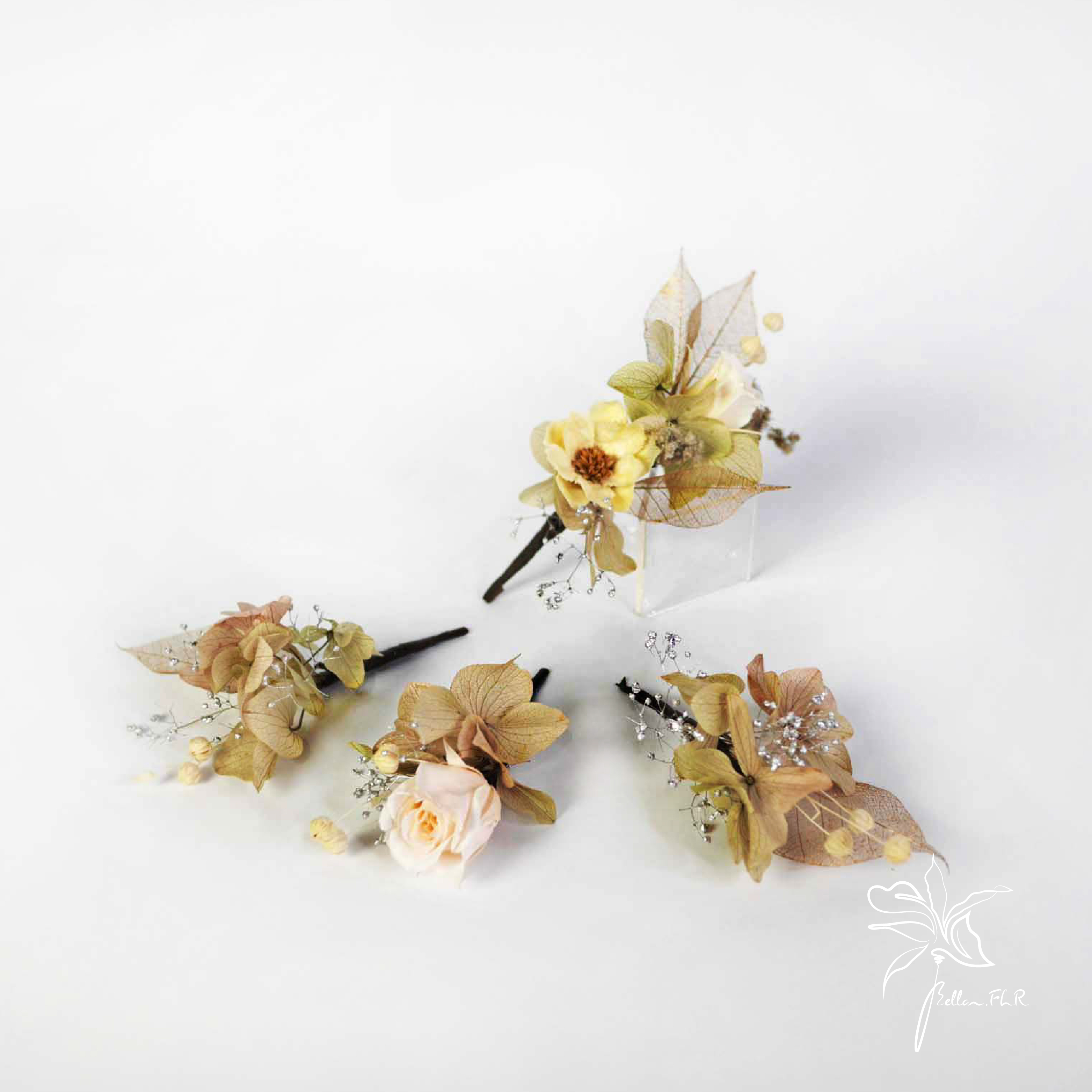 【愛的四季】永生排花+永生乾燥花插組